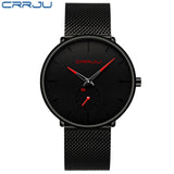 Crrju Top Brand Luxury Watches Men Stainless Steel Ultra Thin Watches Men Classic Quartz Men's Wrist Watch Relogio Masculino