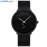 Crrju Top Brand Luxury Watches Men Stainless Steel Ultra Thin Watches Men Classic Quartz Men's Wrist Watch Relogio Masculino