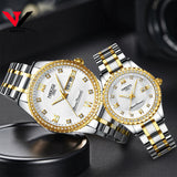 NIBOSI Unisex Lover's Watches Top Brand Luxury Men Watch And Watches Women Waterproof Quartz Wristwatch Lady Clock Crystal